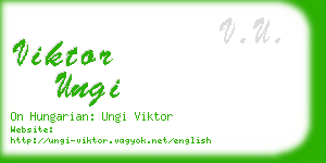 viktor ungi business card